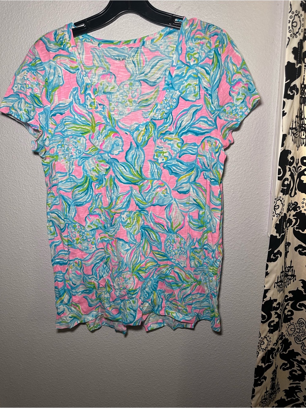 Lilly Pulitzer Pink, Blue & Green Floral Tee